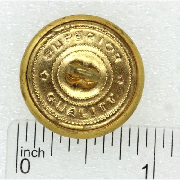 Vintage SET of 6 SUPERIOR QUALITY Military marching band brass buttons harp/lyre - Picture 3 of 5